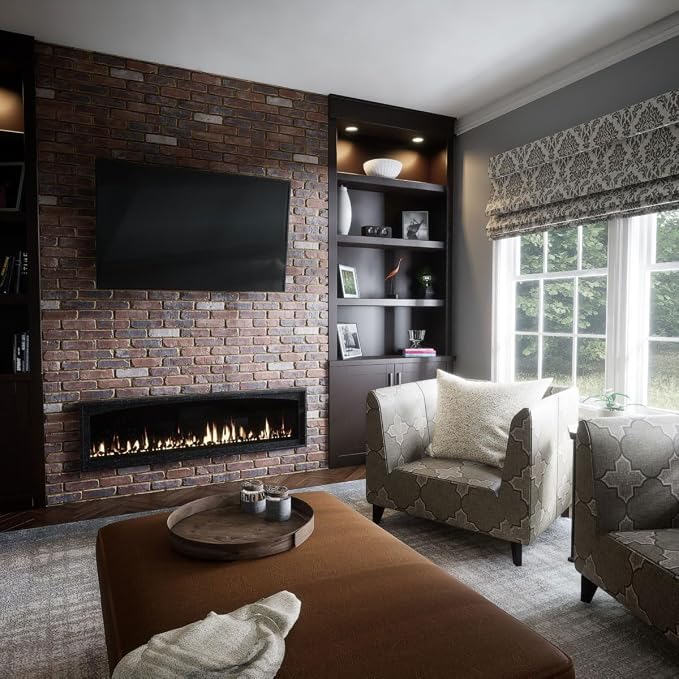 EverStone Aged Brick Faux Brick Panel, 46 7/8"W x 27"H x 1 1/4"D, Smokey Rose - Image 11