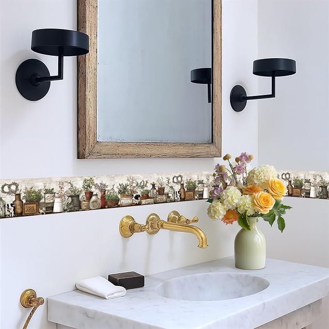 Farmhouse Peel and Stick Wallpaper Border - Image 5