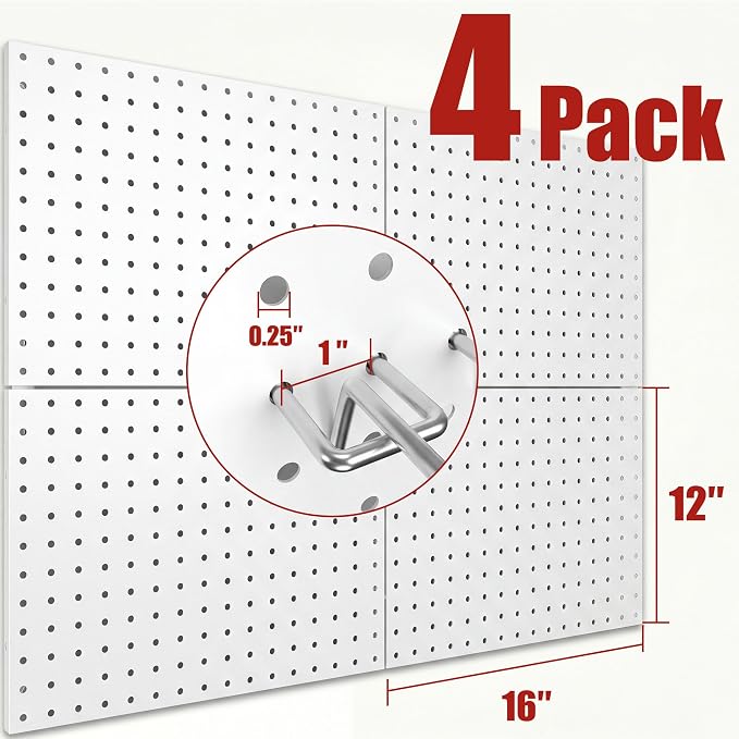 4 Pack Metal Pegboard Panels - Image 3
