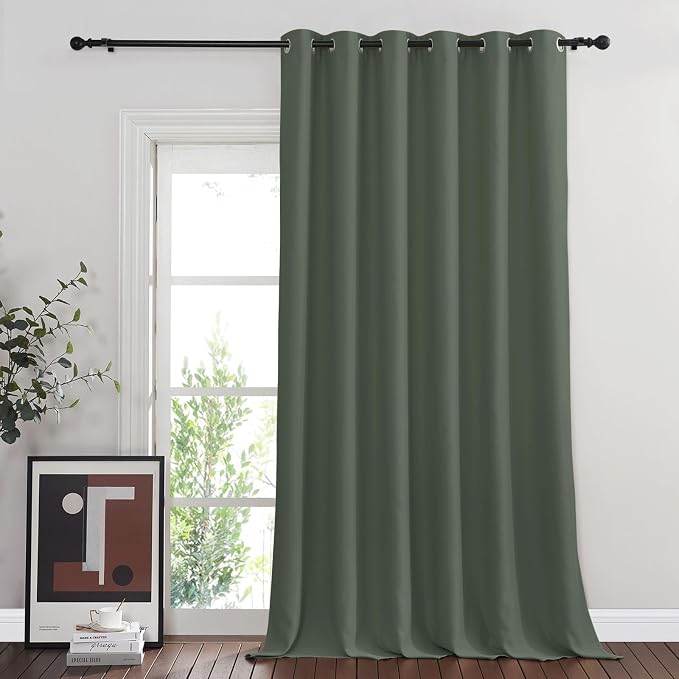 NICETOWN Room Divider Curtain 132 Inches Long, Wide Blackout Sliding Door - Image 8