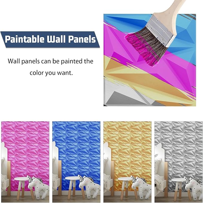 Heikki 30 Pack 3D Wall Panel for Interior Wall Décor, PVC Flower Textured Wall - Image 3