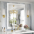 Amorho Bathroom Mirror, 28x36 Inch White Thick Metal Framed Wall Mirrors by Amorho