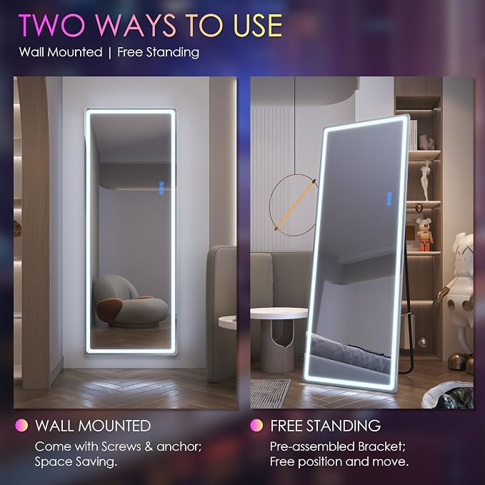 LVSOMT 63 X 22 Full Length Mirror - Image 6