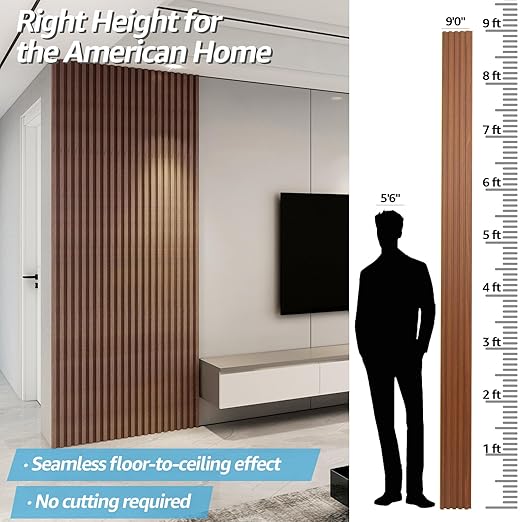 Art3d WPC Slat Wall Panels, Living Room - Image 2