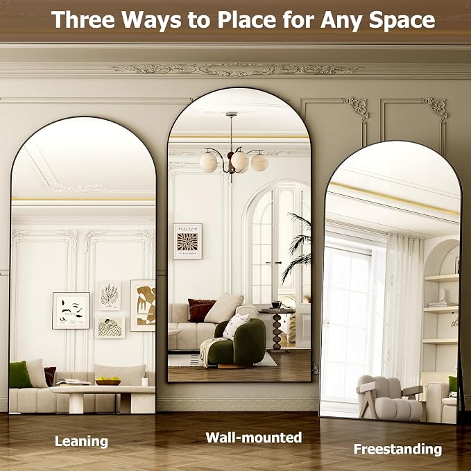 GLSLAND-77 x38 Arched Full Length Mirror - Image 7