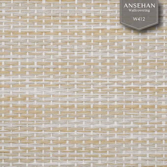 Ansehan Natural Paper Weave Grasscloth Wallcovering, W412 Marbletile 36" x8yd - Image 2