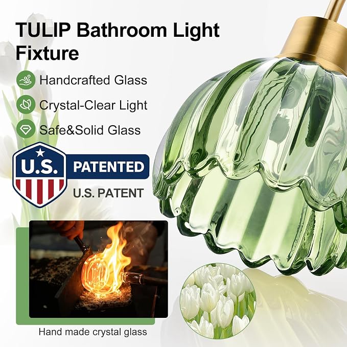 Bathroom Light Fixtures, Brushed Gold Vanity Lights - Image 3