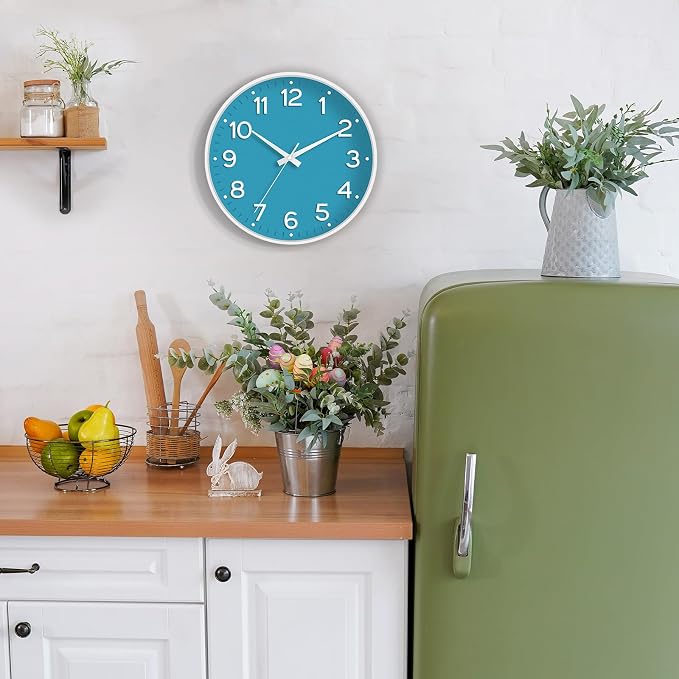 Roymnie Wall Clock, 10 Inch Silent Wall Clocks Battery Operated-Modern Non - Image 2