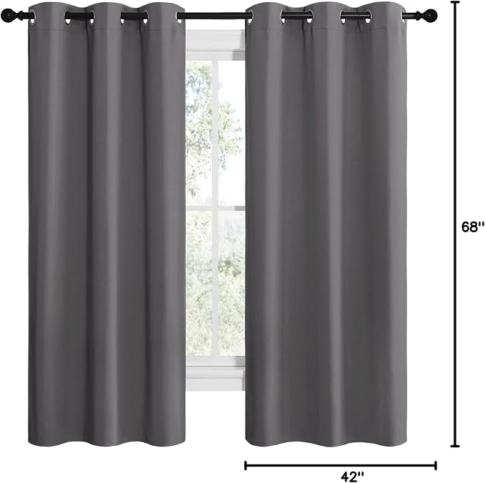 NICETOWN Grey Blackout Curtain Panels - Image 10