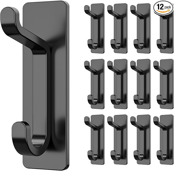 Self Adhesive Wall Hooks for Hanging: Extra Strong 13 LB, Hook for Coat by Josmimic