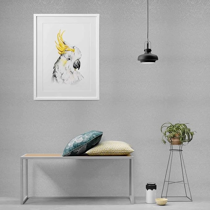 15.7" X 196.8" Silver Grey Wallpaper Embossed Self Adhesive Peel and Stick - Image 4