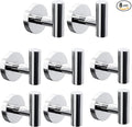 8 Pack Bath Towel Hooks, Wall Mount Towel Holder Chrome Finish Towel Rack by Homagic