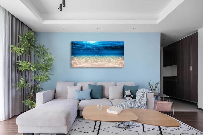 Cao Gen Decor Art-S00762 Print Artwork Blue Ocean Sea Wall Art Canvas Prints - Image 3