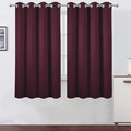 LEMOMO Burgundy Red Blackout Curtains 52 x 63 Inch Length/Set of 2 Curtain by Lemomo
