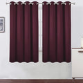 LEMOMO Burgundy Red Blackout Curtains 66 x 63 Inch Length/Set of 2 Curtain by Lemomo