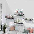 Amaoot Floating Shelves for Wall Set of 4, Different Sizes Mounted Wood by Amoot