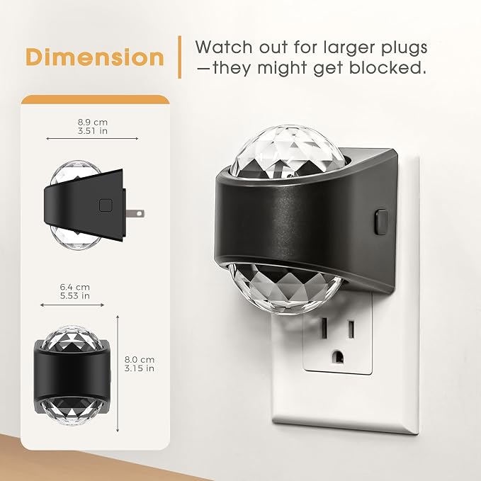 Briignite Night Light, Night Lights Plug into Wall, LED Projector Night Light - Image 6