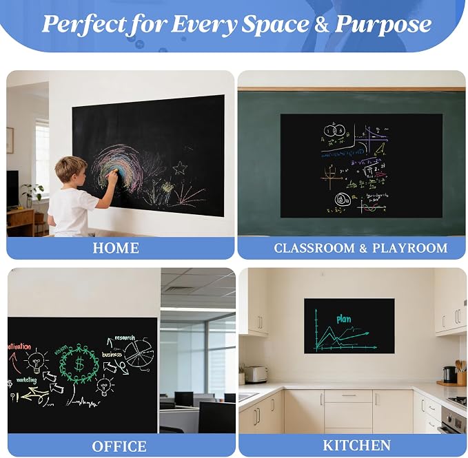 Magnetic Chalkboard Contact Paper Adhesive 15.75" x 23.62", Magnetic Chalkboards - Image 7