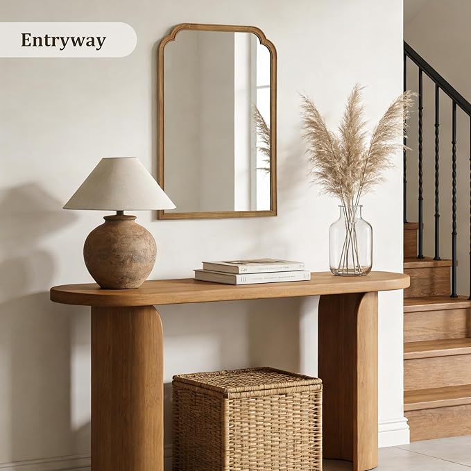 WallBeyond 24" x 36" Natural Wood Mirror - Image 3