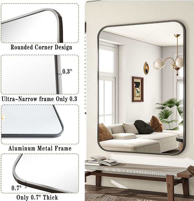 30×40 Inch Bathroom Mirror - Image 3