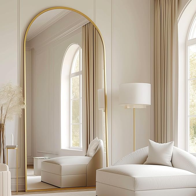 Prywot Arched Full Length Mirror, Modern Full Body Mirrors by Prywot