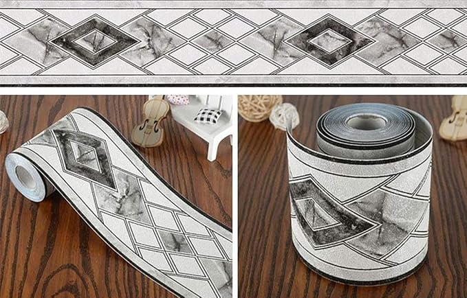 UPREDO 3D Decorative Floral Molding Waterproof Wallpaper Border Peel and Stick - Image 2