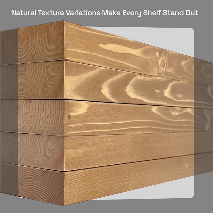 BAOBAB WORKSHOP Natural Wood Floating Shelves - Image 8