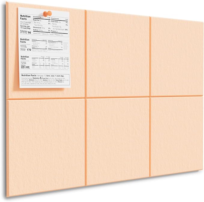 MaxGear Large Cork Board for Wall 36" x 24", Peach Beige Bulletin Board by MaxGear