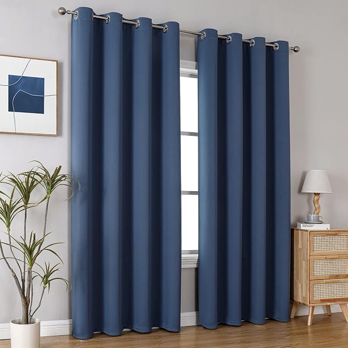 ChrisDowa Blackout Curtains 80 Inches Long 2 Panels Set - Image 5