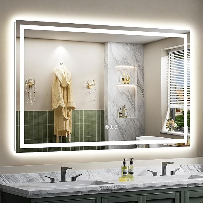 Briivue 68x38 Inch LED Bathroom Mirror by Briivuemodernmirrors