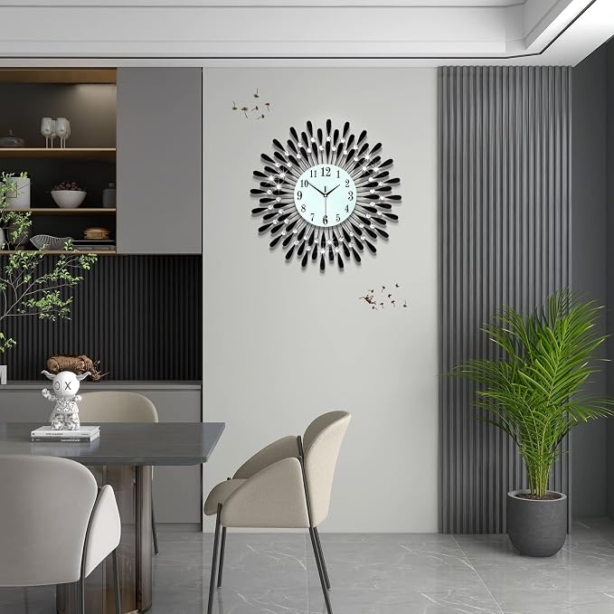 Large Wall Clocks for Living Room Decor Big Modern Silent Clock Non-Ticking for - Image 2
