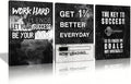 KAWAHONE Motivational Success Canvas Wall Art by KAWAHONE