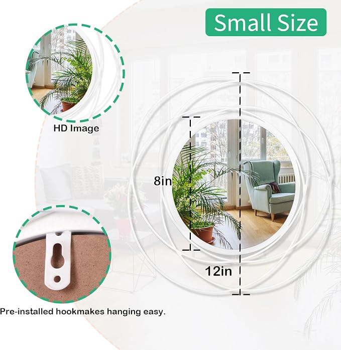 Mirrors Wall Decor Iron Frame Round Art Wall Mirrors Home Decoration Hanging - Image 7