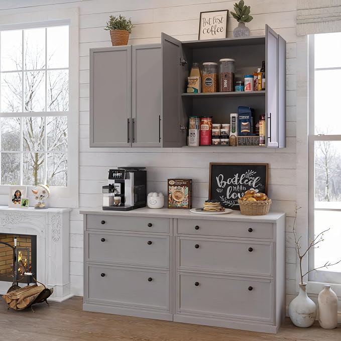 FIMELLO 30" Laundry Room Cabinets Wall Mounted, Wall Cabinets - Image 7