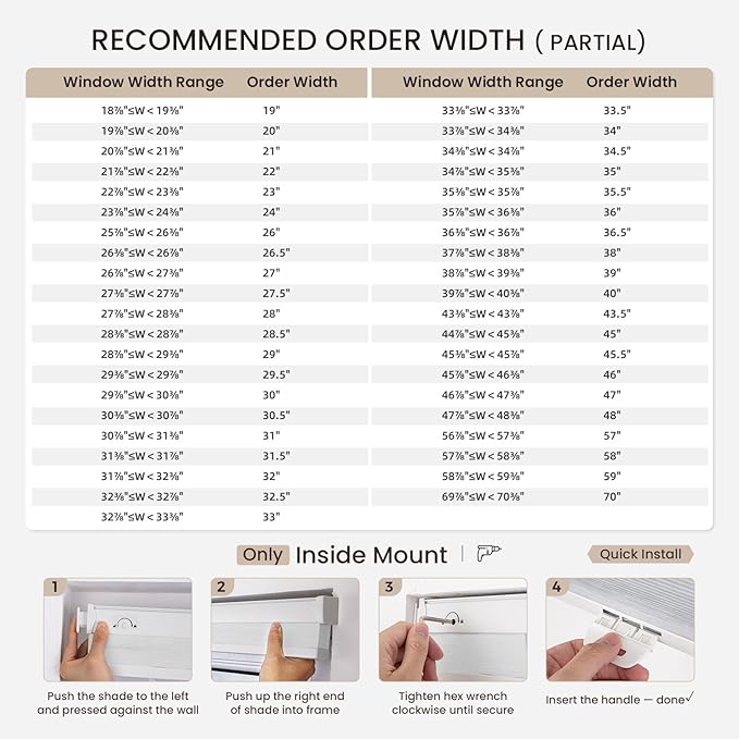 Grandekor No Tools No Drill Cordless Cellular Shades, UV Protection Privacy No - Image 3
