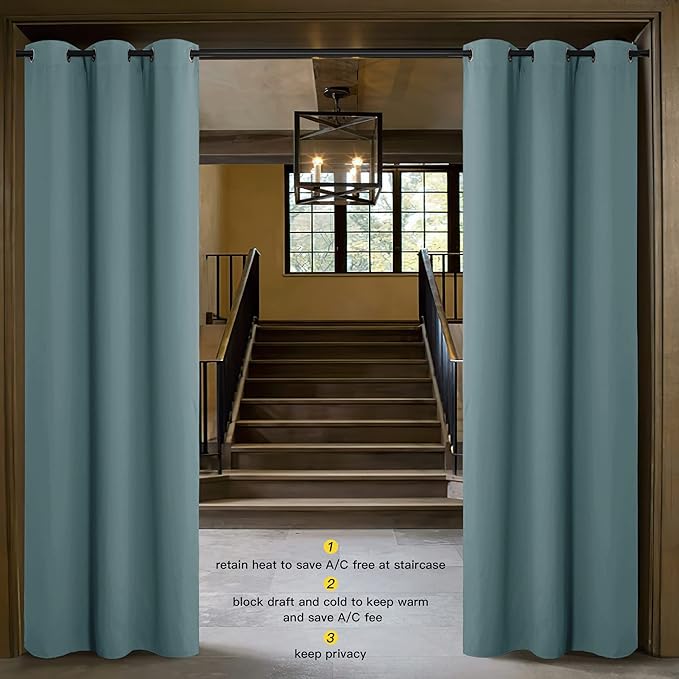 NICETOWN Door Screen Cover for Air Conditioner Room, Insulated Faux Accordion - Image 2