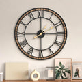 Micasso Large Farmhouse Wall Clock: 24 inch Modern Metal Black by Micasso