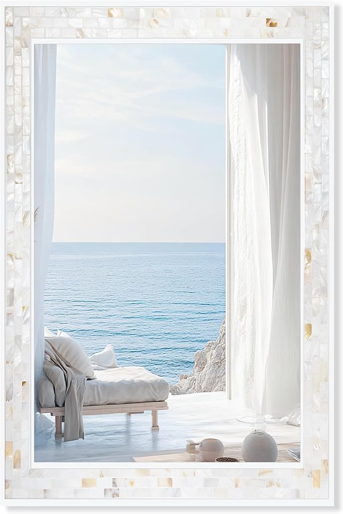 Tanmicoshomy White 24 x 36 Inch Rectangle Bathroom Mirrors by Tanmicoshomy