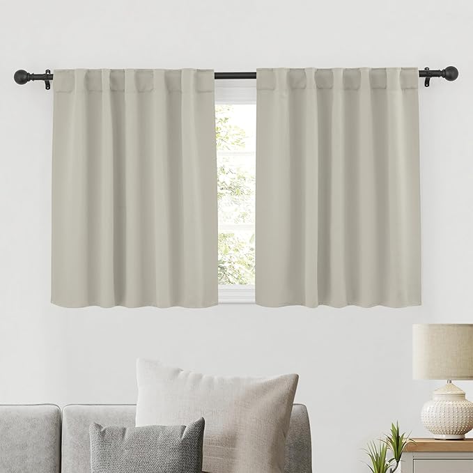 RYB HOME Blackout Curtains for Bedroom, Small Window Shades Thermal Insulating by RYBHOME