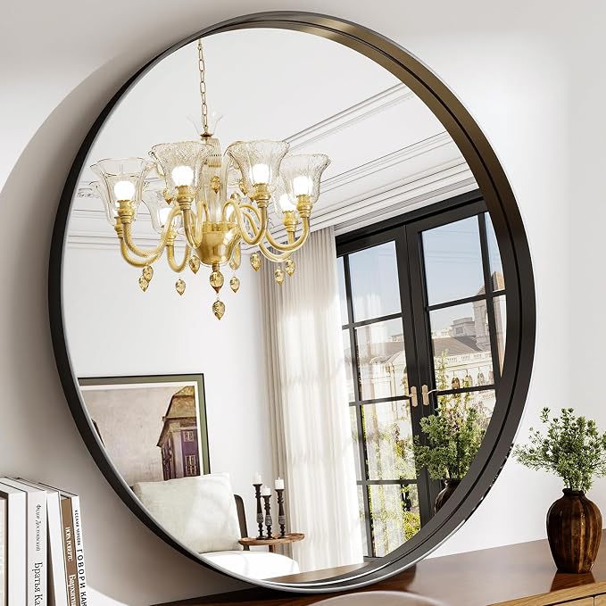 36 Inch Round Bathroom Mirror by EASLY