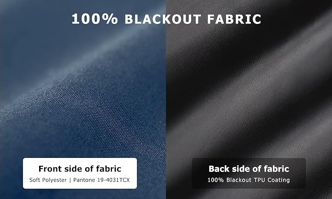 LazBlinds 100% Blackout Roller Shades, No Tools No Drill Cordless Blinds - Image 2