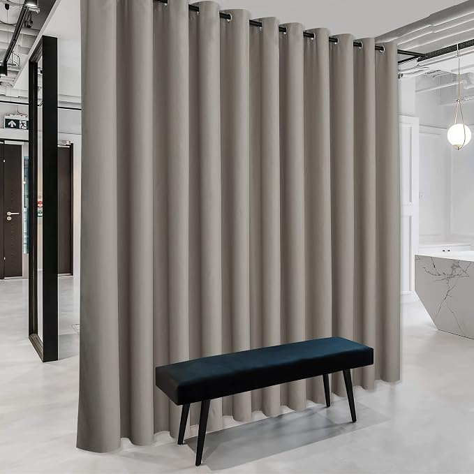 RYB HOME Extra Wide Curtains for Divider for Room Separation Soundproof by RYBHOME