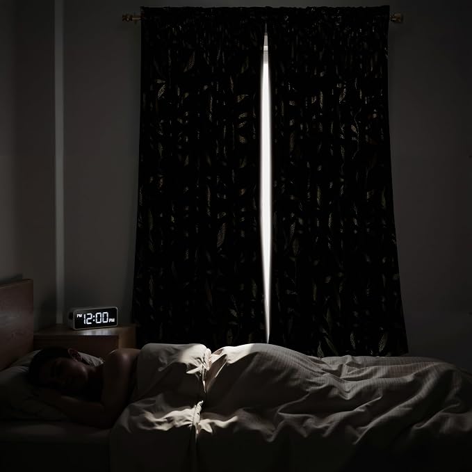 NICETOWN Black Velvet Curtains 2 Panels - Image 3