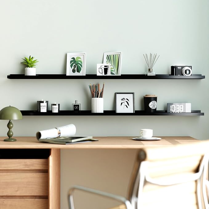 Long Floating Shelves for Wall Decor, Long Wall Mounted Storage Shelf for - Image 2