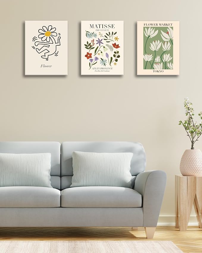 HesenDot 16x12IN Matisse Wall Art, Framed Canvas Bathroom Wall Art Pictures - Image 6
