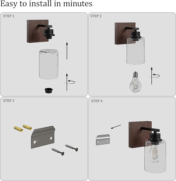 Battery Operated Wall Sconce Set of 2, Easy Install Dimmable Wireless Wall Lamps - Image 7