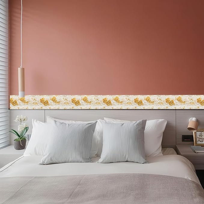 HOMETITUTE Wallpaper Border 4x196 Inch Peel and Stick Wall Border Wallpaper - Image 8