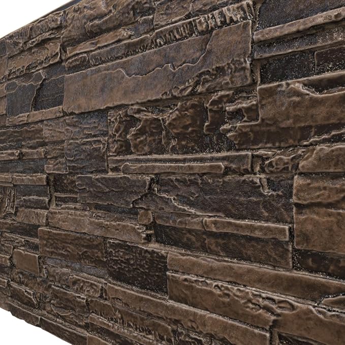 EverStone Cascade Faux Stone Panel, 48 5/8"W x 24 3/4"H x 1 1/4"D, Willow Peak - Image 7