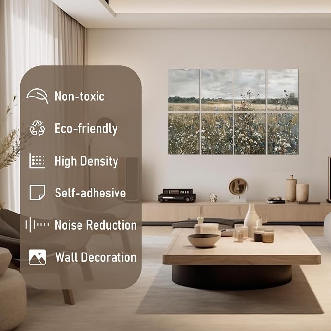 FurnoFlexArt Acoustic Panels Tiles Decorative Room Sound Proof Foam Absorbing - Image 3