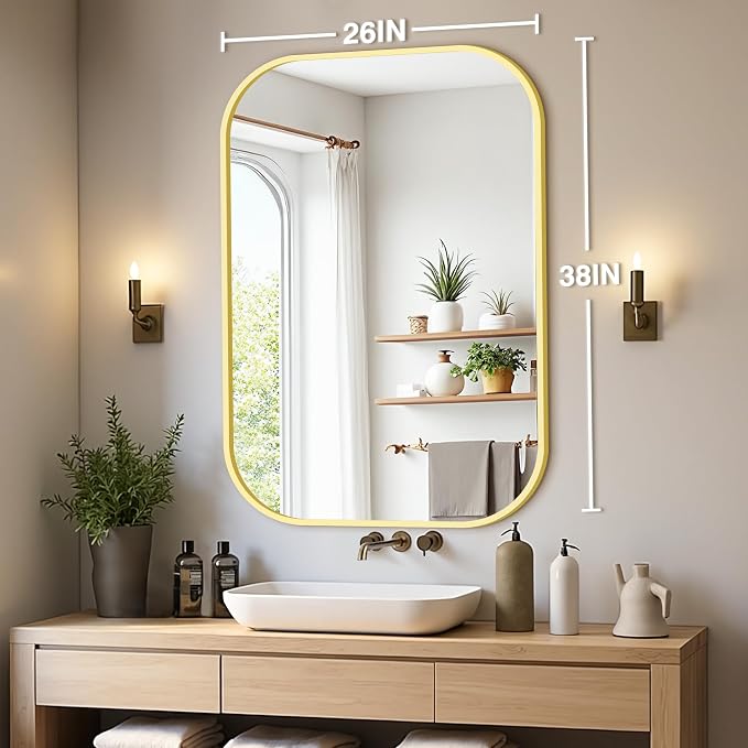 Bathroom Mirror for Wall, HD Reflection Shatterproof Mirror for Living Room - Image 2